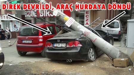 Devrilen Direk Hasara Neden Oldu…