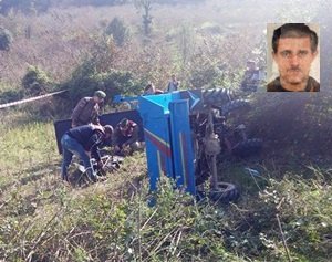 TARIM ARACI DEVRİLDİ: 1 ÖLÜ
