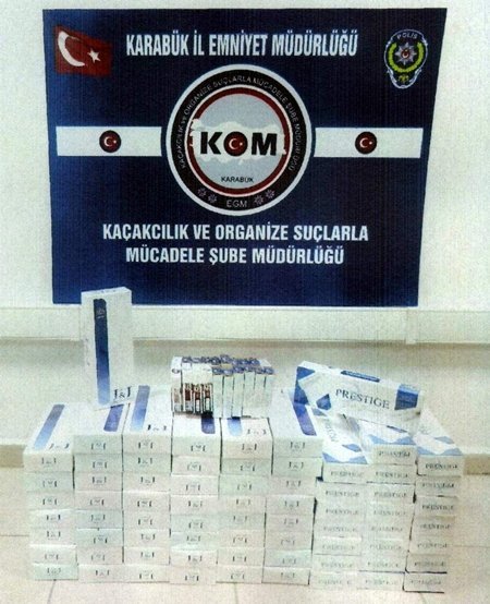 KARABÜK’TE GÜMRÜK KAÇAĞI 729 PAKET SİGARA ELE GEÇİRİLDİ