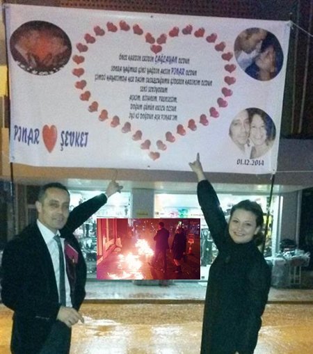 EŞİ İÇİN CADDEYİ ATEŞE VERDİ