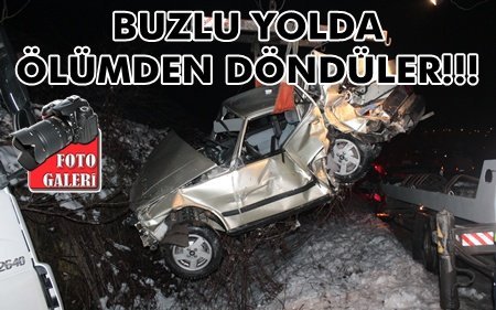 Buzlu Yolda Zincirleme Kaza; 5 Yaralı
