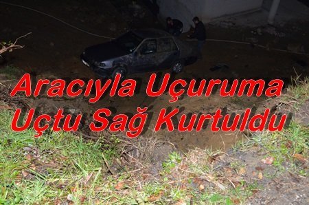 ARACIYLA 5 METREDEN ŞARAMPOLE YUVARLANDI