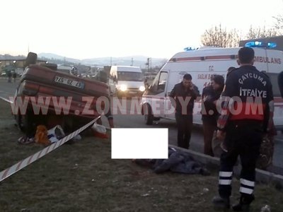 ÇAYCUMA?DA TRAF?K KAZASI: 1 ÖLÜ, 2 YARALI