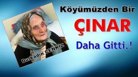 TÜRKALİ’DE DURKADIN CENKİZ HAYATINI KAYBETTİ