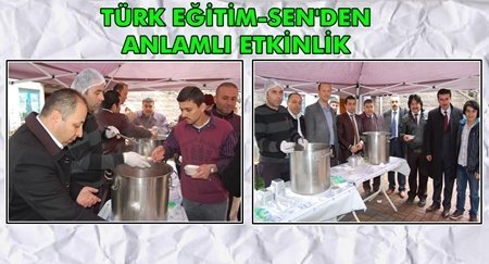 Türk Eğitim-Sen Çanakkale Anısına Çorba Dağıttı (Görüntülü)
