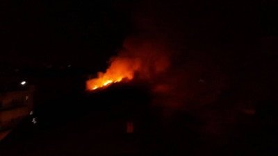 ÇAYCUMA’DA ÇATI KATI ALEV ALEV YANDI