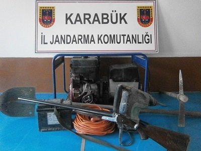 KARABÜK’TE KAÇAK KAZI OPERASYONU