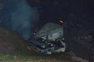 ZONGULDAK’TA BARAKA YANGINI KORKUTTU