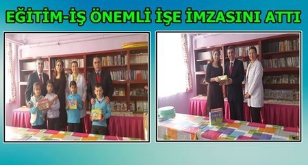 Okulun Kütüphanesi İçin Kitap Seti Verildi