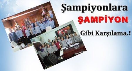 Kaymakam Keçeli Şampiyon Olan Voleybol Takımını Makamında Ağırladı