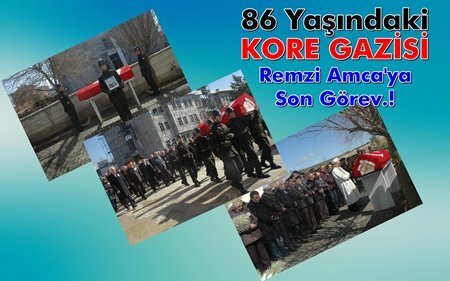 86 YAŞINDAKİ KORE GAZİSİ REMZİ BAYRAK’A SON GÖREV