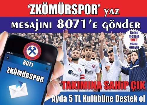 KÖMÜRSPOR’A 2. LİG MÜCADELESİNDE DESTEK ÇAĞRISI