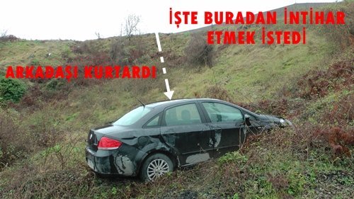 Türkali’ye Gelen Şahıs Otomobili İle İntihar Etmek İstedi (Görüntülü)