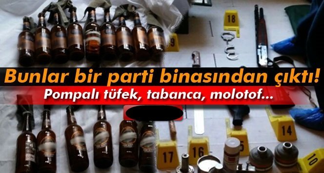 Parti binasından cephanelik çıktı