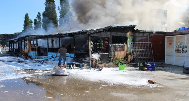 İŞYERLERİ GÖZLERİNİN ÖNÜNDE KÜL OLDU