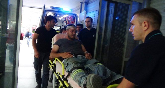 Zonguldak’ta kafasına kalas düşen işçi yaralandı