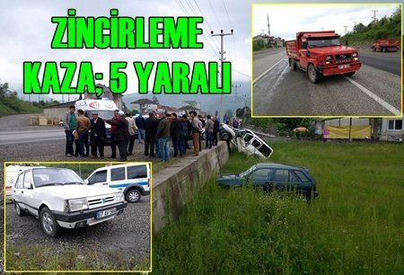 4 Araç Birbirine Girdi (Görüntülü)