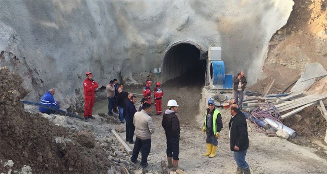 HES inşaatı tünelinde göçük