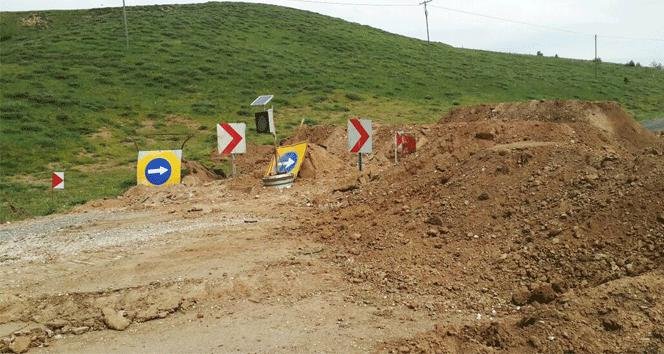 Ölüm yolu DSİ tarafından trafiğe kapatıldı