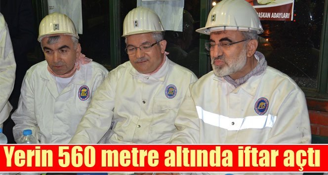 Enerji Bakanı Yıldız, ilk iftarını maden ocağında yaptı