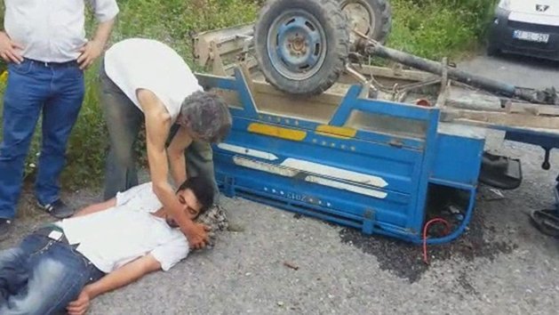 Bir ayağının kopmasına neden olan patpat ile kaza yaptı