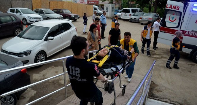 Ağaçtan arkadaşının üzerine düşen kadın yaralandı