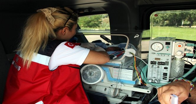 25 Haftalık olarak dünyaya gelen ve gözünde sorun olan bebek, Hava Ambulansıyla Eskişehir’e sevk edildi