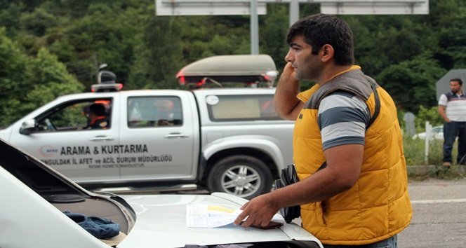 AYDIN K., KAZADAN YARA ALMADAN KURTULDU. (MURAT KÜÇÜK - UFUK DURAK/ZONGULDAK-İHA)