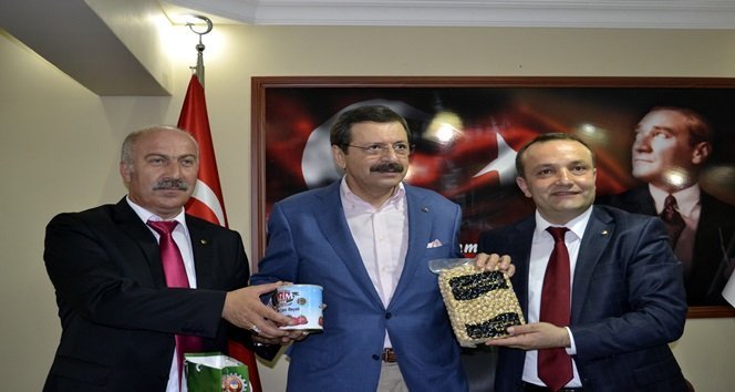 TOBB Başkanı Rıfat Hisarcıklıoğlu Alaplı TSO Başkanı Recep Ocak’ı Ziyaret Etti