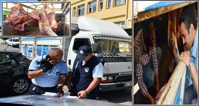 Etleri Sağlıksız Koşullarda Taşıyan Sürücüye Ceza