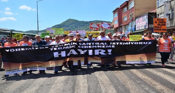ÇATALAĞZI’NDA TERMİK SANTRAL PROTESTOSU