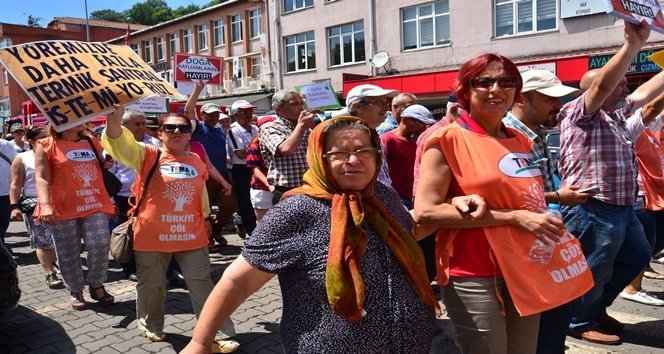 ZONGULDAK’IN KİLİMLİ İLÇESİ ÇATALAĞZI BELDESİNDE YAPILMASINA ONAY VERİLEN 5. TERMİK SANTRAL, BİR GRUP TARAFINDAN PROTESTO EDİLDİ. (MURAT KÜÇÜK - UFUK DURAK/ZONGULDAK-İHA)