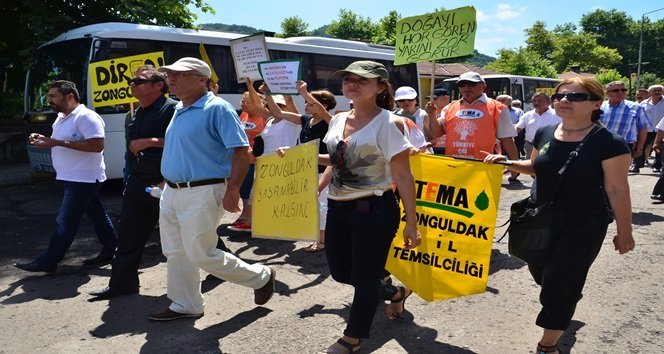 8 BİN KİŞİNİN YAŞADIĞI ÇATALAĞZI'NA YAPILACAK 5. TERMİK SANTRAL PROTESTO EDİLDİ. (MURAT KÜÇÜK - UFUK DURAK/ZONGULDAK-İHA)