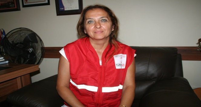 HEYELAN MAĞDURLARINA KIZILAYDAN GIDA YARDIMI