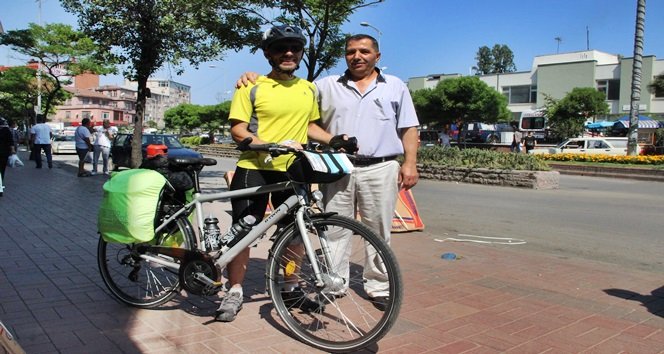 İspanyol Turistten Bisikletle Türkiye Turu