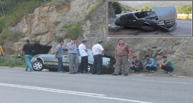 Zonguldak’ta Otomobil Takla Attı: 1 Yaralı