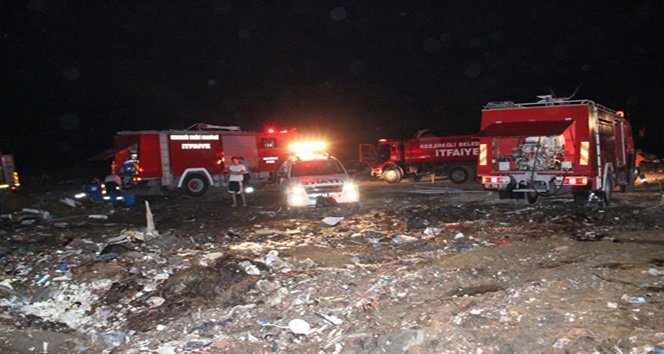 Çöp Depolama Alanındaki Yangına 7 saattir Müdahale ediliyor