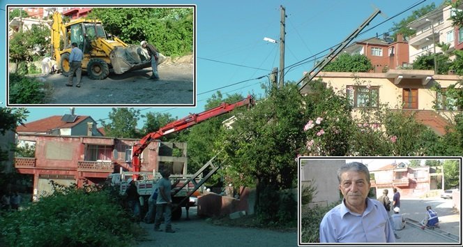 Türkali’de Elektrik Direkleri Yenileme Çalışmaları (Görüntülü)