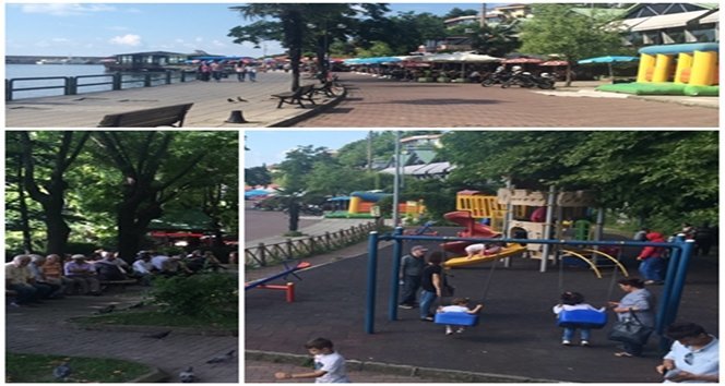 Sıcak havadan bunalan vatandaş soluğu sahil kenarlarında aldı