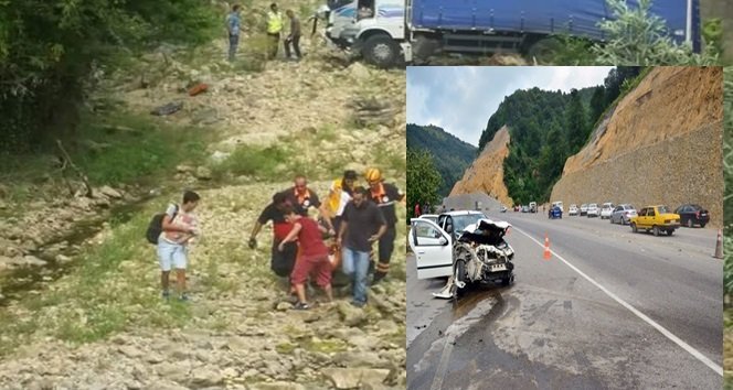 ZONGULDAK’TA KAMYON OTOMOBİLLE ÇARPIŞTI: 7 YARALI
