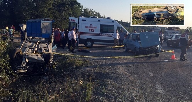 BARTIN’DA FECİ KAZA: 1 ÖLÜ, 6 YARALI