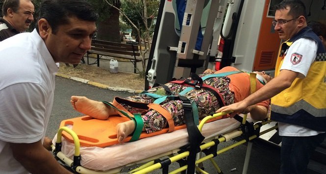 İNCİR TOPLARKEN 5 METREDEN DÜŞTÜ