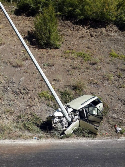 KASTAMONU'DA KAZADA AYHAN ÖZSOY HAYATINI KAYBETTİ. (ÇAĞLAR KARASET/KASTAMONU-İHA)