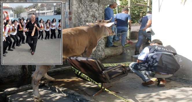 KURBANININ KESİLMESİNİ BEKLERKEN MAGANDA KURŞUNUYLA ÖLDÜ