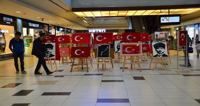 ÖĞRENCİLERİN HAZIRLADIĞI ÇALIŞMA AVM ZİYARETÇİLERİNİN BÜYÜK İLGİSİNİ ÇEKTİ (ONUR ALTINDAĞ - UFUK DURAK/ZONGULDAK-İHA)