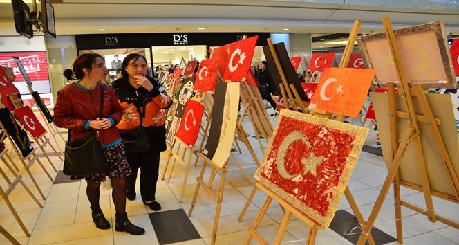 MİNİK ÖĞRENCİLERİN ÇALIŞMASI ZİYARETÇİLERİN İLGİSİNİ GÖRDÜ (ONUR ALTINDAĞ - UFUK DURAK/ZONGULDAK-İHA)