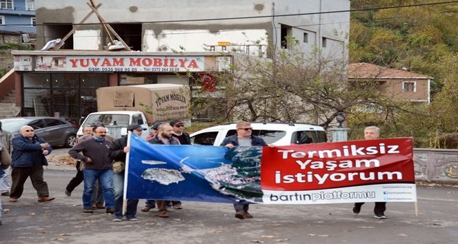 BARTIN PLATFORMU ÜYELERİ DE ÇATALAĞZI'NDAKİ EYLEME KATILDI. (ONUR ALTINDAĞ/ZONGULDAK-İHA)