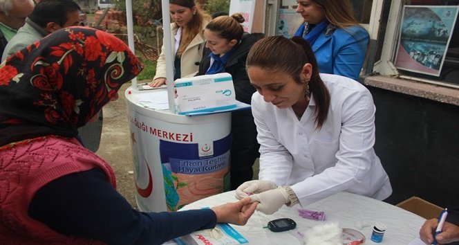 SİVRİLER KÖYÜNDE ŞEKER TARAMASI ETKİNLİĞİ DÜZENLENDİ (ONUR ALTINDAĞ/ZONGULDAK-İHA)