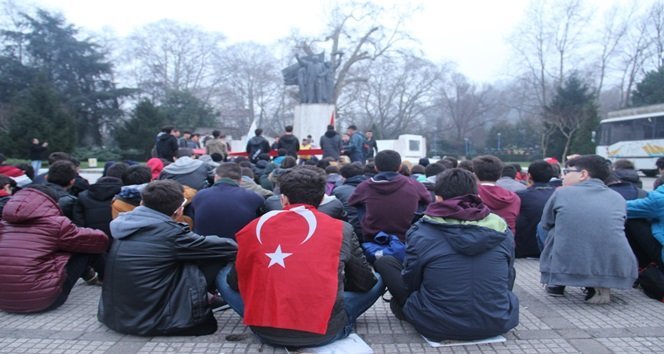 KDZ. EREĞLİ ÜLKÜ OCAKLARI TARAFINDAN TERÖRE TEPKİ EYLEMİ DÜZENLENDİ. (VEDAT KILIÇ/ZONGULDAK-İHA)
