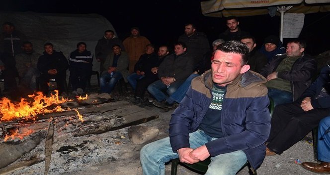 TERMİK SANTRAL İŞÇİLERİNİN EYLEMİ SÜRÜYOR